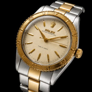 Rolex OysterR Perpetual ” TURN-0-GRAPH ” Ref.6202 Cal.645 18K intricate Crosss-pattern & Hour Markers engraving w.expandable bracelet Ref.6636 / オイスターパーペチュアル回転ベゼル”ターノグラフ” 18金無垢クロス柄時間スケール彫金ベゼル 6636 エクステンションブレス