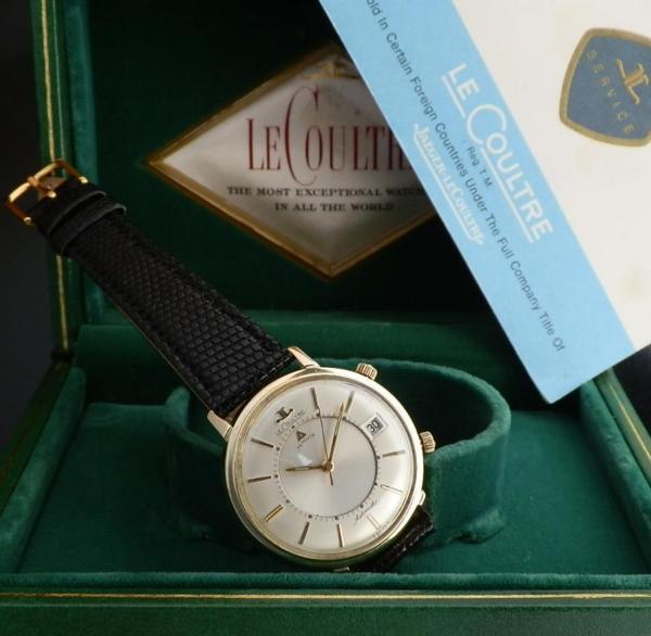 JAEGER-LECOULTRE 14K SOLID GOLD “MEMOVOX” THE FIRST AUTOMATIC