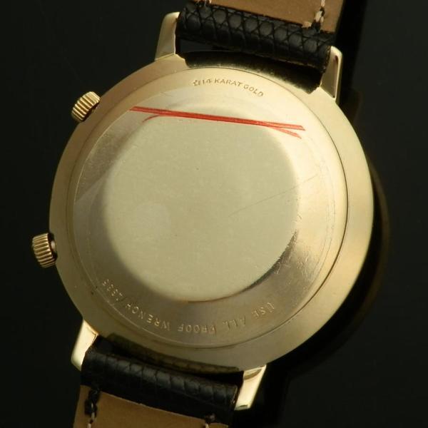 JAEGER-LECOULTRE 14K SOLID GOLD “MEMOVOX” THE FIRST AUTOMATIC