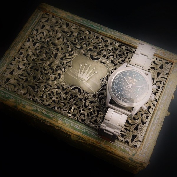 R O L E X Black Gloss Dial w/Tropical – CHRONOGRAPH DATO-COMPAX