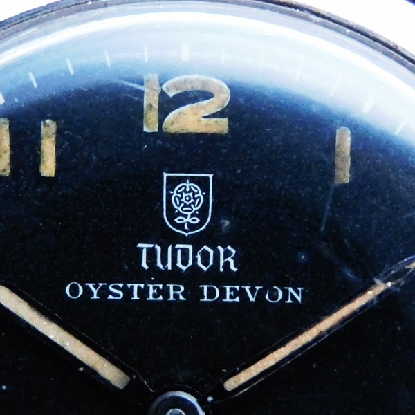 TUDOR Military Black Dial “OYSTER DEVON” Shield Rose w/Radium