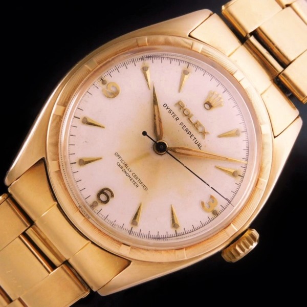 幻1950年証明書箱付属☆14金無垢リーディッド彫金☆ロレックス セミ