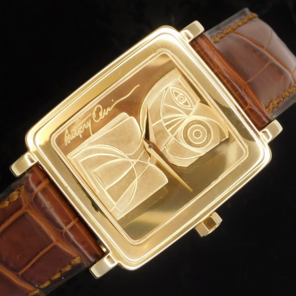 1980年限定999本18金無垢アート彫金文字盤☆アンソニークインCHILD