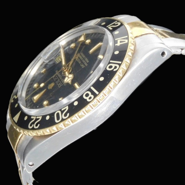 激激希少1976年フジツボ光沢ブラック14金無垢コンビ☆ロレックス GMT