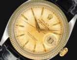 激希少1958年製造☆14金無垢エッジベゼル&スティール★ロレックス デイトジャストRef.6605★初両方向巻き上げ名機1056キャリ☆当社OH済み