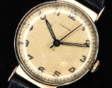 9金無垢フレキシブル(可動式)ラグ★ロンジン シリンダーブリティッシュパテントEWE★16.82キャリ☆ロンドンインポート1945年