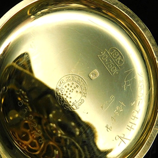 幻1920-30年代製造☆ポーセリング文字盤☆38mm18金無垢ハンターケース