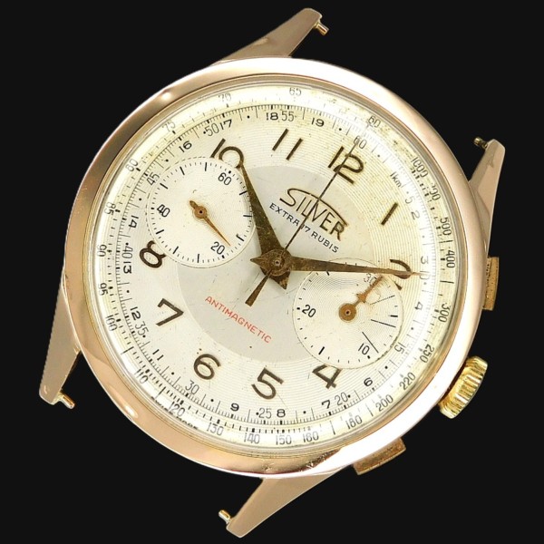 38mm18金無垢ピンクゴールド☆シルバー/silverアンティマグネティック