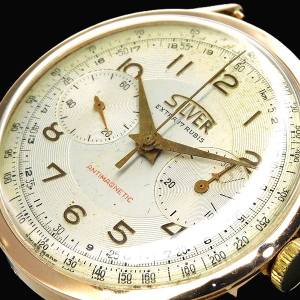 38mm18金無垢ピンクゴールド☆シルバー/silverアンティマグネティック