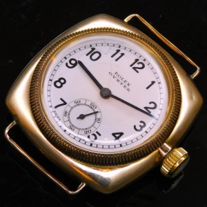 激激希少幻極上美品1933年頃製造9金無垢シャンパンゴールド★ロレックス オイスタークッションRef.678★ポーセリング文字盤Cal.10 1/2