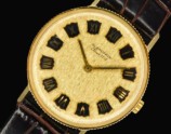 幻の逸品!18金無垢コインエッジケース立体的ローマンインデックス彫金文字盤★プランパン ゴールドスリム★伝説Cal.R575プゾー7001ベース