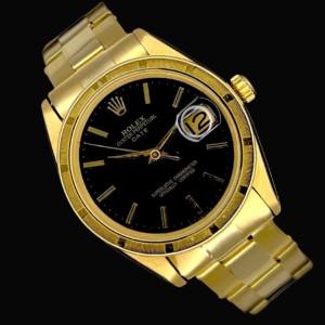 幻の逸品18金無垢オールイエローゴールド★ロレックス オイスターデイト Ref.1501★18金無垢イエローゴールド3連リベットブレス