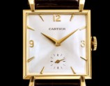 18K Solid Square Gold with Fancy Lug ” EWC  Cartier EUROPEAN WATCH & CLOCK COMPANY”  Cal.417 18金無垢　スクエアーケース ファンシーラグ