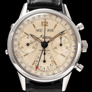 MINERVA Chronograph & Triple Calendar ref.VF712 Cal.723 / ミネルバ クロノグラフ & トリプルカレンダー　極上品