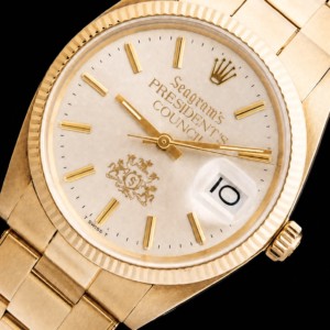Special Edition Presented by the President of SEAGRAM OYSTER PERPETUAL DATE Ref.1503 Cal.1570 1979’s 1979年製造 特注限定モデル14金無垢 “オイスターパーペチュアルデイト” シーグラム社オーナー贈呈品