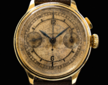 Longines 18K SolidD Gold Chronograph Exotic dial Caliber.GHT/ ロンジン ワンプッシュクロノ Cal.GHT  18金無垢シャンパンゴールド エキゾチック文字盤　