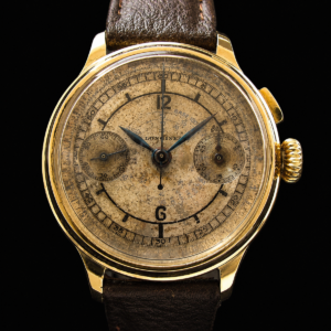 Longines 18K SolidD Gold Chronograph Exotic dial Caliber.GHT/ ロンジン ワンプッシュクロノ Cal.GHT  18金無垢シャンパンゴールド エキゾチック文字盤　