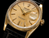 14K Solid Gold ROLEX Oyster Perpetual Datejust Ref.6605 / 14金無垢★ロレックス デイトジャストRef.6605★初両方向巻き上げ名機1056キャリ☆当社OH済み
