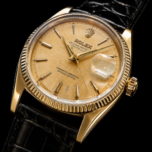 14K Solid Gold ROLEX Oyster Perpetual Datejust Ref.6605 / 14金無垢★ロレックス デイトジャストRef.6605★初両方向巻き上げ名機1056キャリ☆当社OH済み