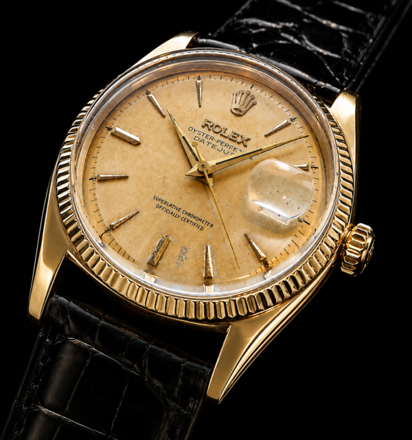 14K Solid Gold ROLEX Oyster Perpetual Datejust Ref.6605 / 14金無垢