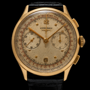 Longines Ref.5967 Cal.30 CH 18K Solid Gold “FLYING BACK CHRONOGRAPH” Red Tachymeter & Blue Telemeter / 18金無垢 フライバッククロノグラフ