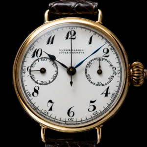 Ulysse Nardin 18k solid gold Hunter Case Cliber.GHT The first Chronograph Model / Cal.GHTワンプッシュクロノグラフ 純正オニオン竜頭　ユリス・ナルダン 18金無垢