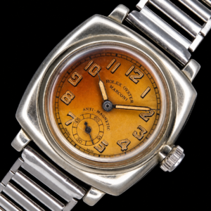 The mistery Story of ROLEX MARCONI Cushion Ref.038 By Oyster Watch Company Cal.51 Damas Nickel-chrome plating(SNOWITE) Circa 1930’s / ロレックス マルコーニ クッションの謎解き物語 Ref.038 Cal.51ダマス ニッケルクロムメッキ 1930年頃製造　