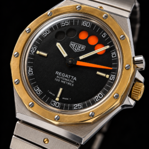 HEUER REGATTA Ref.134.505 Automatic Yacht Racing Countdown Timer ★ 18K Solid Gold Bezel / ホイヤー レガッタ ヨットレーシングカウントダウンタイマー Ref.1345.505 Cal.1345 レマニア
